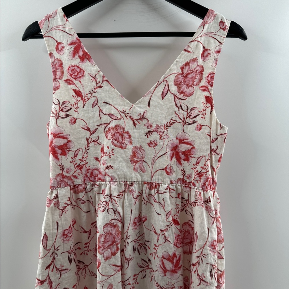 Cynthia Rowley 100% Linen Floral Midi Dress – Women’s Size 4 - Picture 7 of 9
